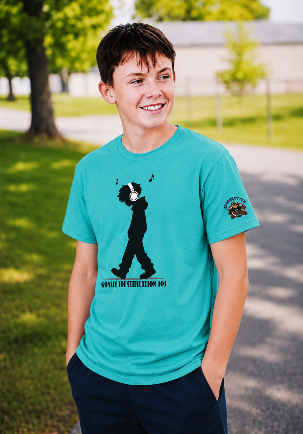 Goalie Identification Headphones T-Shirt