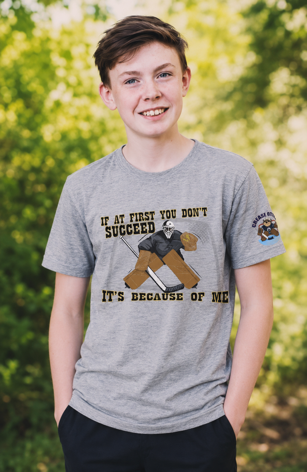Youth Goalie It's because of Me T-shirt